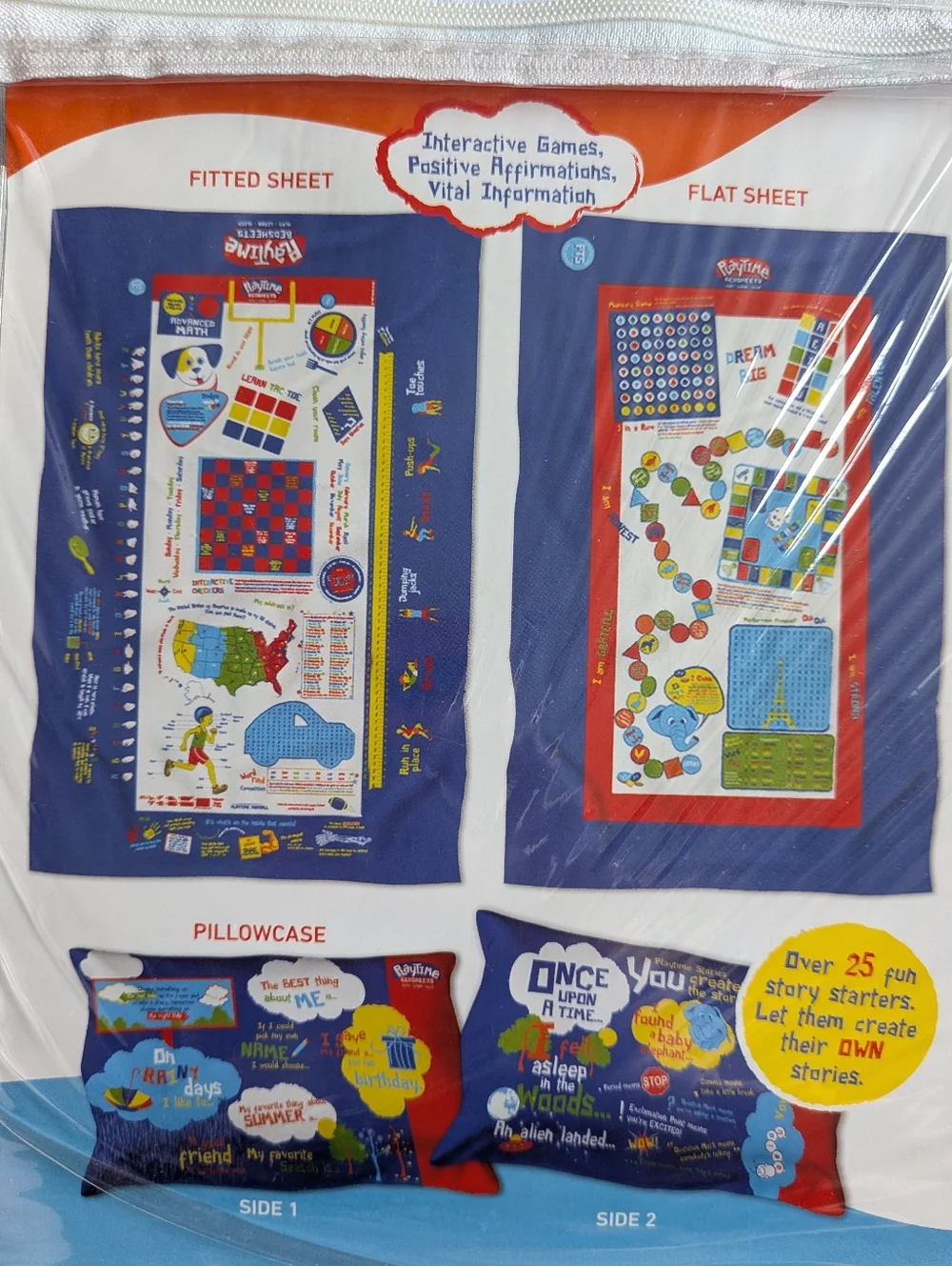 Playtime Edventures Interactive Twin Sheet Set NIP